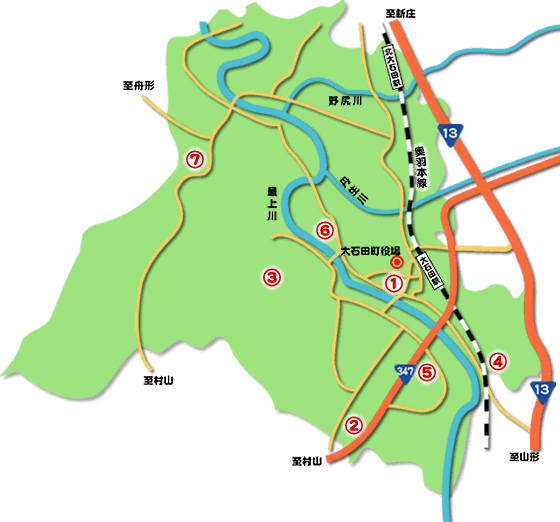 大石田町お花見マップ画像