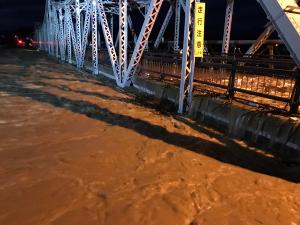 令和2年7月豪雨時の大橋（令和2年7月28日撮影）